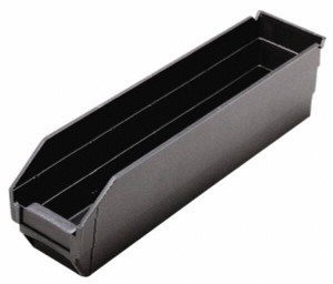 Quantum Storage Systems 4-1/8" Wide x 17-7/8" Deep x 4" High Hopper Shelf Bin Black, Polypropylene QSB 103CON - 00647081