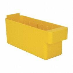 Quantum Storage Systems 3-3/4" Wide x 11-5/8" Deep x 4-5/8" High Drawer Bin Yellow, High-Impact Polystyrene, 28 Lb Capacity QED 501 YW - 09905555