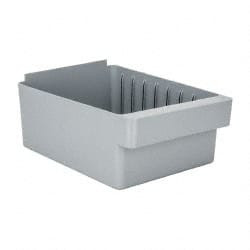 Quantum Storage Systems 8-3/8" Wide x 11-5/8" Deep x 4-5/8" High Drawer Bin Gray, High-Impact Polystyrene, 28 Lb Capacity QED 701 GY - 09905613