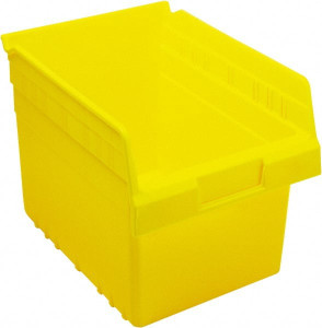 Quantum Storage Systems 8-3/8" Wide x 11-5/8" Deep x 8" High Hopper Shelf Bin Yellow, Polypropylene QSB807YL - 91530998