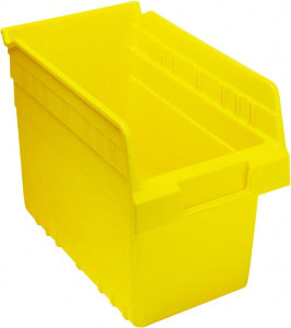 Quantum Storage Systems 6-5/8" Wide x 11-5/8" Deep x 8" High Hopper Shelf Bin Yellow, Polypropylene QSB802YL - 91531004