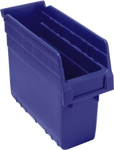 Quantum Storage Systems 4-3/8" Wide x 11-5/8" Deep x 8" High Hopper Shelf Bin Blue, Polypropylene QSB801BL - 91531137