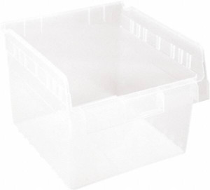 Quantum Storage Systems 11-1/8" Wide x 11-5/8" Deep x 8" High Hopper Shelf Bin Clear, Polypropylene QSB809CL - 91531392