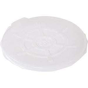 Vestil Round Polyethylene Open Head Drum Cover for 55 Gallon Container 25" Wide DC-TPO - 62023544