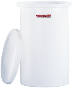 Made in USA 5 Gallon Cylindrical Polyethylene Open Top Tank 14" High x 11" Diam TC1114AA - 00502195