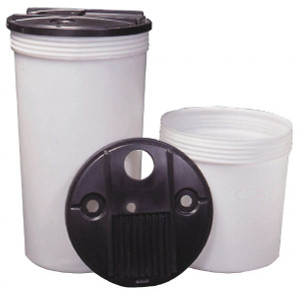 Made in USA 55 Gallon Tapered Cylinder Plastic Tank 40" High x 22" Diam TC2240QA - 00502955