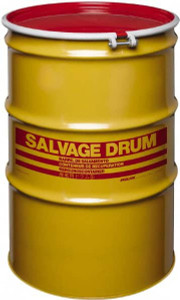 Made in USA 85 Gallon Cylindrical Carbon Steel Open Head Drum 37" High x 26" Diam MHM8501 - 49723745