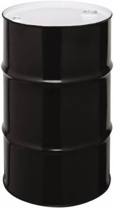 Made in USA 55 Gallon Black Cylindrical Carbon Steel Tight Head Drum 33" High x 22-1/2" Diam MCQ5514L - 49723893