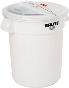 Rubbermaid 20.9" Wide, Round Polyethylene Lid Use with FG2620000 FG9G7400WHT - 69939148