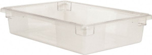 Rubbermaid Rectangular, Clear Polycarbonate Food Tote Box 6" High x 18" Wide x 26" Long FG330800CLR - 00399261
