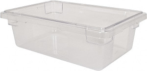 Rubbermaid Rectangular, Clear Polycarbonate Food Tote Box 9" High x 18" Wide x 26" Long FG330000CLR - 00399279