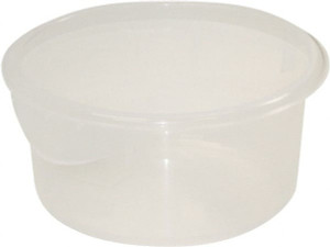 Rubbermaid Round, Clear Polypropylene Food Storage Container 7.6" High x 10" Wide FG572324CLR - 69938975
