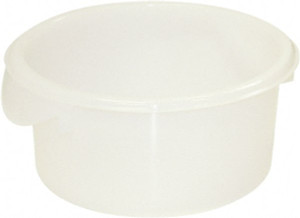 Rubbermaid Round, White Polyethylene Food Storage Container 7.6" High x 10" Wide FG572300WHT - 69939106