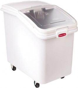 Rubbermaid Rectangular, White Polypropylene Food Bin 28" High x 18" Wide x 29.8" Long FG360388WHT - 69939197