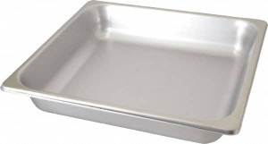 Vollrath Rectangular, Chrome Stainless Steel Food Pan 2-1/2" High x 12.8" Wide x 13.9" Long 30122 - 65363186