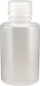 Dynalon Labware 125 mL Narrow-Mouth Bottle Polyethylene, Translucent, 4.06" High x 4.06" Diam, 3/4" Cap 301685-0004 - 65361495