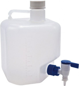 Dynalon Labware 5 L Carboy Polypropylene, Translucent, 10.6" High x 7-1/2" Diam, 45mm Cap 505634-1 - 84241942
