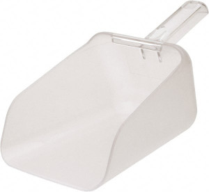 Rubbermaid 64 oz Clear Polycarbonate Flat Bottom Scoop 17.2" Wide x 1.9" Deep Bowl, 29" OAL FG9F7600CLR - 53798682