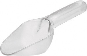 Rubbermaid 6 oz Clear Polycarbonate Round Bottom Scoop FG288200CLR - 55530000