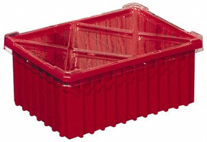 Akro-Mils 0.16 Cu Ft, 25 Lb Load Capacity Blue Polypropylene Dividable Container Stacking, 10.9" Long x 8.3" Wide x 5" High 33105 BLUE - 89805311