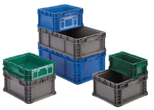 ORBIS 40 Lb Load Capacity Green Polyethylene Tote Container Stacking, 12" Long x 15" Wide x 7-1/2" High NXO1215-7 GRN - 09072737