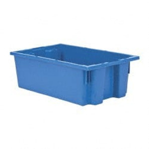 Quantum Storage Systems 75 Lb Load Capacity Blue Polyethylene Tote Container Stacking, Nesting, 18" Long x 11" Wide x 6" High SNT180BL - 86550316