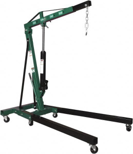 Safeguard 4,000 Lb Steel Folding Engine Crane 74" OAH, 9-1/2 to 74" Span 67020 - 35733104