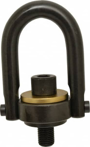 Jergens 15,000 Lb Load Capacity Safety Engineered Center Pull Hoist Ring 470 Ft/Lb Torque, 1-1/4 - 7 Thread, 4140 Alloy Steel, Black Oxide Finish 23429 - 82501388