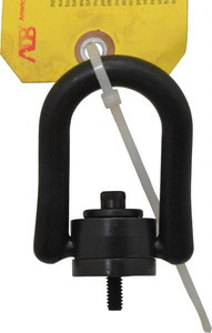American Drill Bushing 550 Lbs. Load Capacity, 2.29 Inch Wide x 3.23 Inch High x 1.57 Inch Opening, Extra Duty Center Pull Hoist Ring 1/4-20 Thread Size, 0.56 Inch Thread Length, 0.65 Inch Radius, 0.96 Inch Chuck Height 33112 - 00099374