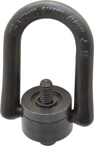 American Drill Bushing 800 Lbs. Load Capacity, 2.29 Inch Wide x 3.23 Inch High x 1.51 Inch Opening, Extra Duty Center Pull Hoist Ring 5/16-18 Thread Size, 0.56 Inch Thread Length, 0.65 Inch Radius, 0.96 Inch Chuck Height 33212 - 06921704