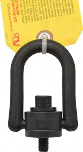 American Drill Bushing 1,000 Lbs. Load Capacity, 2.29 Inch Wide x 3.23 Inch High x 1.45 Inch Opening, Extra Duty Center Pull Hoist Ring 3/8-16 Thread Size, 0.56 Inch Thread Length, 0.65 Inch Radius, 0.96 Inch Chuck Height 33312 - 06921746