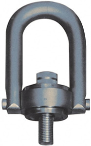 American Drill Bushing 2,500 Lbs. Rated Load Capacity, 1/2-13 Thread Size Center Pull Safety Engineered 0.78 Inch Thread Length, 0.88 Inch Radius, 3-1/4 Inch Ring Width, 1.22 Inch Chuck Height, 3/4 Inch Pin Diameter 23322 - 00545830