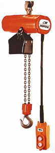 CM 300 Lb Capacity 16 FPM Lift Speed Electric Chain Hoist 1/6 hp, 20 ft. Max Lift, 10-7/8" Min Headroom, 1 Chain 2004-20FT - 02404119
