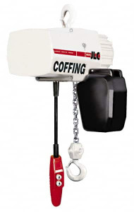 Coffing 1/2 Ton Capacity 32 FPM Lift Speed Electric Chain Hoist 1 hp, 20 ft. Max Lift, 18-1/8" Min Headroom, 1 Chain 08237W - 66034976