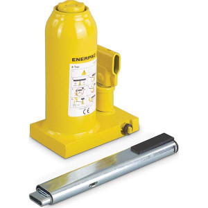 Enerpac Manual Bottle, Screw, Ratchet & Hydraulic Jacks, Type: Hydraulic Bottle Jack, Load Capacity (Ton): 8 (Inch), Minimum Height (Inch): 8.625, Maximum Height (Inch): 17.5, Base Diameter (Inch): 5.59375, Base Width (Inch): 3.5 GBJ008A - 96107016