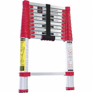 Vestil 10-1/2 ft. High, Type II Rating, Aluminum Telescopic Ladder 225 Lb Capacity, 7-1/2 ft. Working Length TLAD-10 - 62050232
