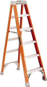 Louisville Ladder 11 Steps, 12 ft. High, Type IA Rating, Fiberglass Step Ladder 300 Lb Capacity, 31-9/16" Base Width FS1512 - 00236034