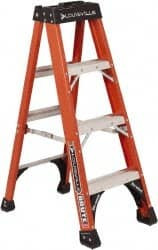 Louisville Ladder 4 Steps, 4 ft. High, Type IAA Rating, Fiberglass Step Ladder 375 Lb Capacity, 18-7/8" Base Width FS1404HD - 74980996