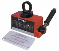 Eclipse Magnetics 1,100 Lb Load Capacity, Magnetic Lifter 9-7/8" High x 4-7/8" Wide, 2 Poles, For Use with Flats & Rounds UL1100+/MSC - 04891693