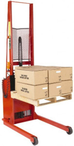 Wesco 1,000 Lb Capacity, 76" Lift Height, Battery Powered Stacker 3/4" Lowered Height, 13" Load Center, 25" Fork Length, 25" Overall Width 261039 - 08095689