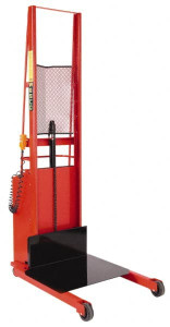 Wesco 1,000 Lb Capacity, 60" Lift Height, Battery Powered Stacker 5-3/4" Lowered Height, 15" Load Center, 24" Fork Length, 24" Overall Width 261022 - 08095754