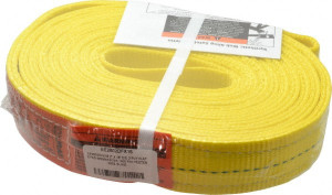 Lift-All 16 ft. Long x 2" Wide, 6,400 Lb Vertical Capacity, 2 Ply, Polyester Web Sling 5,000 Lb Choker Capacity, Yellow EE2802DFX16 - 81193781