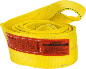 Lift-All 10 ft. Long x 4" Wide, 11,500 Lb Vertical Capacity, 2 Ply, Polyester Web Sling 9,200 Lb Choker Capacity, Yellow EE2804DTX10 - 85817518
