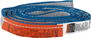 Lift-All 7 ft. Long x 1" Wide, 3,200 Lb Vertical Capacity, 2 Ply, Polyester Web Sling 1,250 Lb Choker Capacity EE2801TFX7 - 89672927