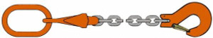 Pewag 5 ft. Long, 3,500 Lb Basket Capacity, 3,500 Lb Vertical Capacity, Alloy Steel Web Sling SOS Chain Sling, 9/32" Diam Chain, Silver (Color), with Sling Hook, Master Link & Shortening Hook 7G80SOSXK/5 - 60220969