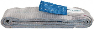 Value Collection 10 ft. Long x 4" Wide, 11,500 Lb Vertical Capacity, 2 Ply, Polyester Web Sling 9,200 Lb Choker Capacity, Silver (Color), with Eye & Eye (Flat) WS-MH-SLNG1-317 - 43683424