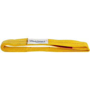 Value Collection 3 ft. Long x 2" Wide, 4,800 Lb Vertical Capacity, 2 Ply, Nylon Web Sling 3,800 Lb Choker Capacity, with Eye & Eye (Flat) WS-MH-SLNG1-102 - 43683606