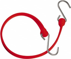 The Better Bungee Heavy Duty Bungee Strap with Triangulated Galvanized S Hook 36" OAL, Red MBBS36GR - 49079114