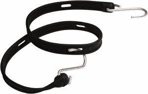 The Better Bungee Heavy Duty Bungee Strap with Triangulated Galvanized S Hook 36" OAL, Black MBBSS36GBK - 49079338