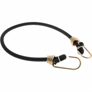 Value Collection 5 Qty 1 Pack Heavy Duty Tie Down with Fixed Ends Hook & Safety Clasp 24" OAL, Black BD-KP25362-2 - 53606943